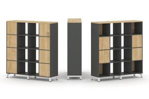 Набор стеллажа одностороннего, 4 яруса