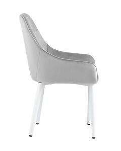 Стул Диана велюр серебристый ножки белые 4 шт