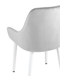 Стул Диана велюр серебристый ножки белые 4 шт