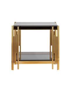 Журнальный столик 55*55 ГЭТСБИ золото стекло smoke