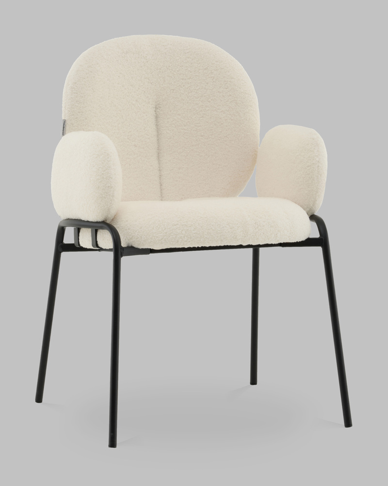 Стул с подлокотниками букле