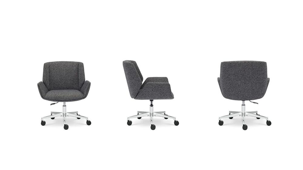 Кресло низкая спинка, крестовина на колесах