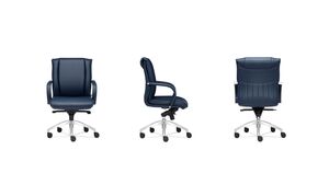 Кресло со средней спинкой на крестовине