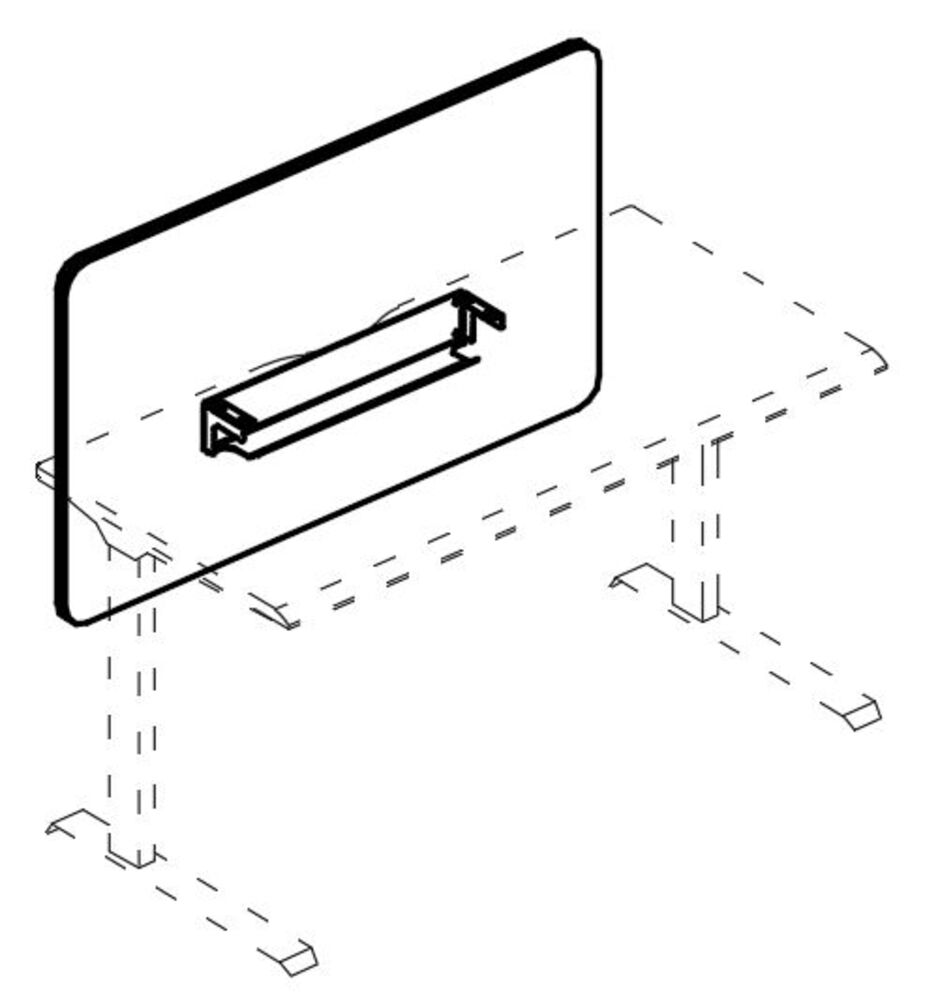 Экран для стола 140 фронтальный тканевый
