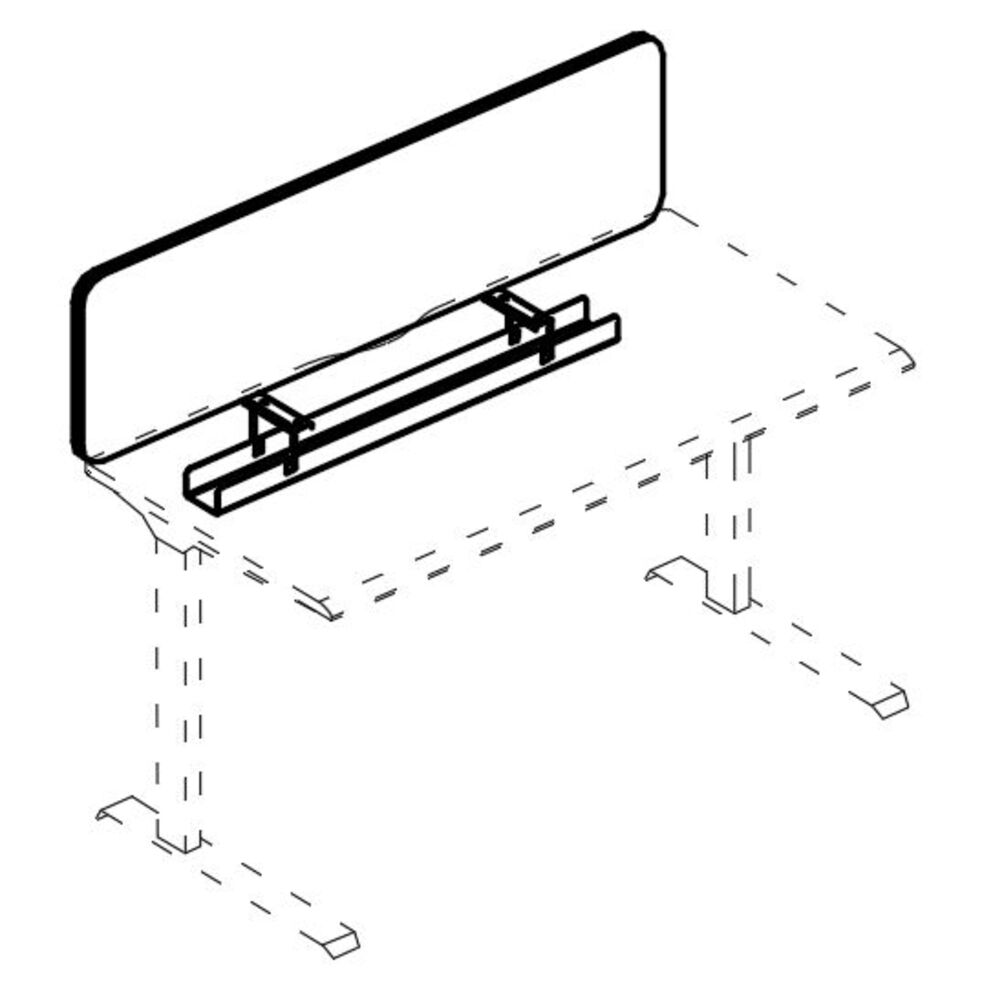 Экран тканевый с кабель-каналом 140