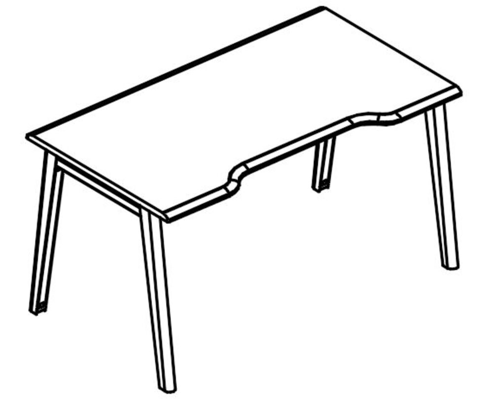 Стол эргономичный Симметрия МТ 2 скоса