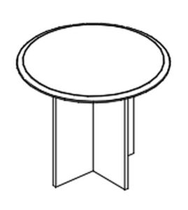 Стол для переговоров круглый на опоре ДСП