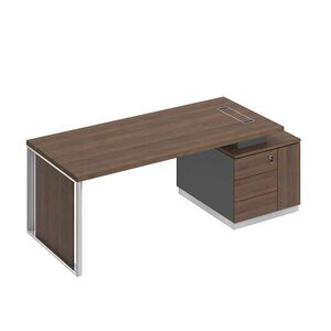 Стол руководителя с декоративной вставкой