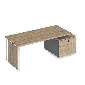 Стол руководителя с декоративной вставкой