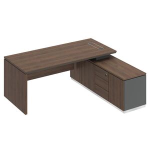 Стол руководителя (опора ДСП) на опорной тумбе