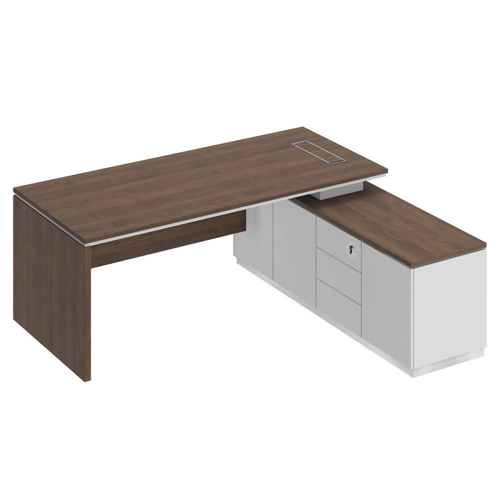 Стол руководителя (опора ДСП) на опорной тумбе