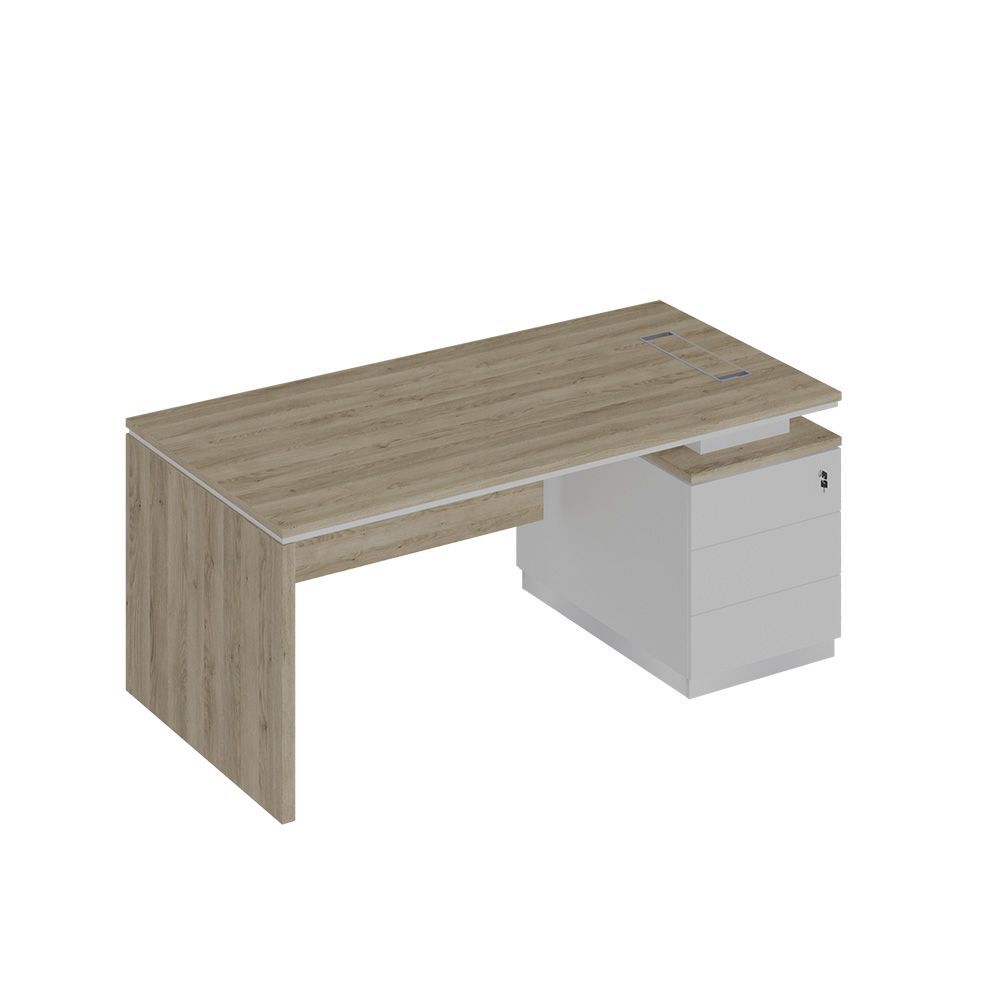 Стол руководителя (опора ДСП) на опорной тумбе