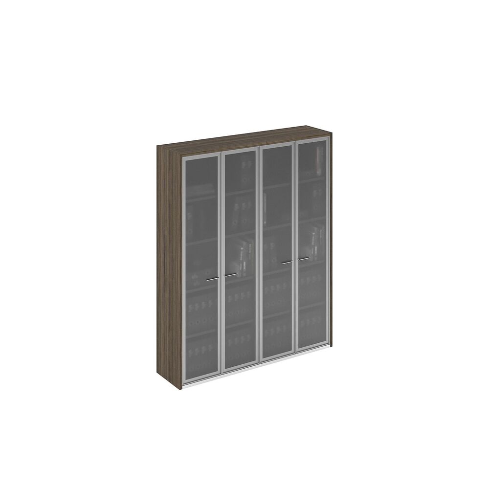 Шкаф высокий для документов 4 стеклянные двери