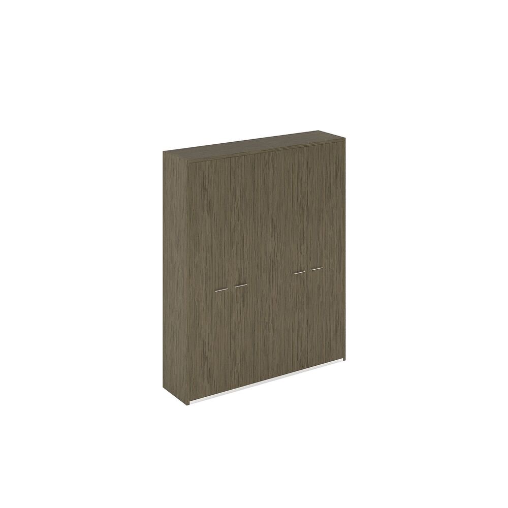 Шкаф высокий с 4-мя деревянными дверями (для одежды с дополнением+для документов)