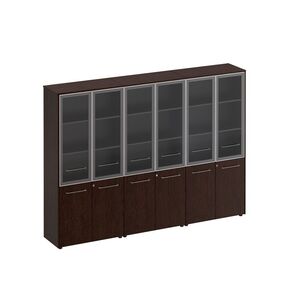 Шкаф комбинированный высокий (стекло + стекло + стекло)