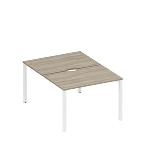 Рабочая станция на металлокаркасе, столешницы с вырезом (2*120)