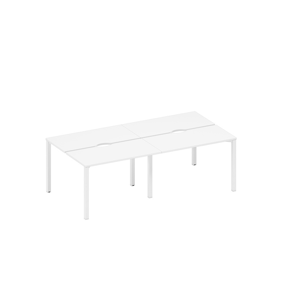 Рабочая станция на металлокаркасе, столешницы с вырезом (4*120)