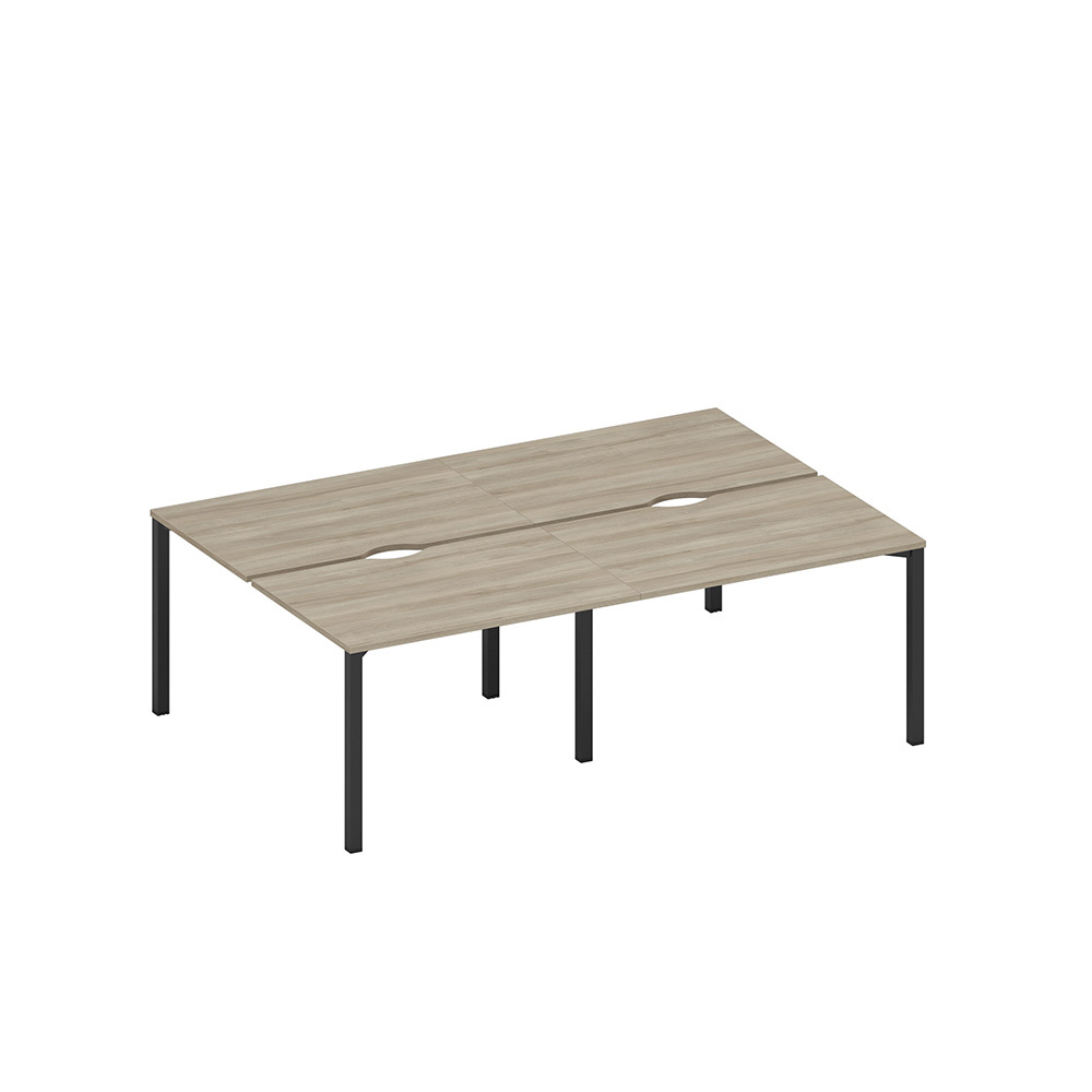 Рабочая станция на металлокаркасе, столешницы с вырезом (4*120)