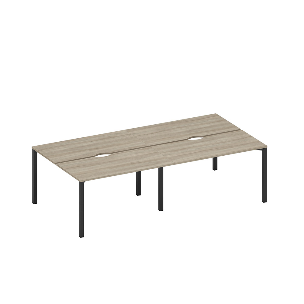 Рабочая станция на металлокаркасе, столешницы с вырезом (4*140)