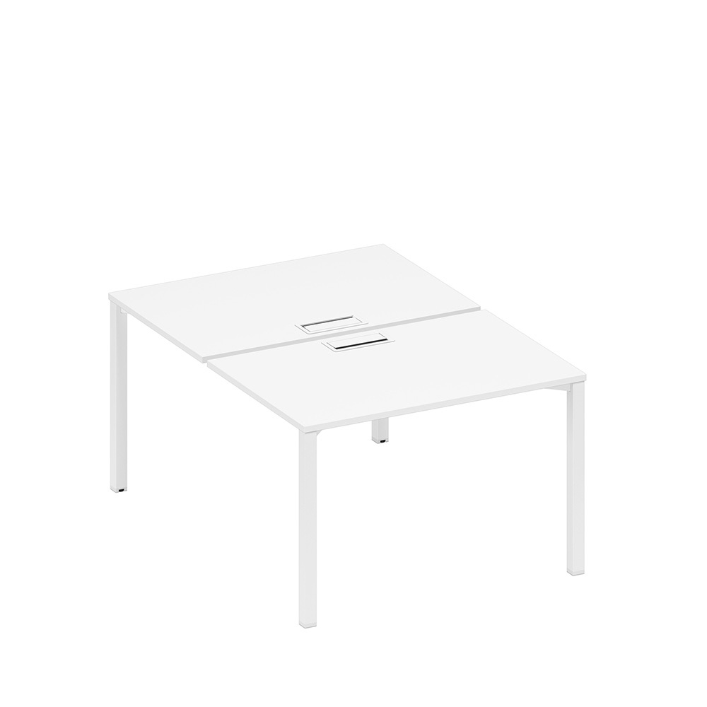 Рабочая станция на металлокаркасе, столешницы с заглушкой (2*120)