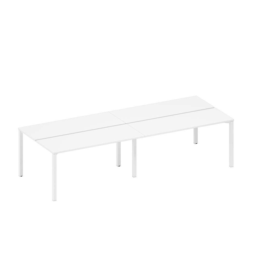 Рабочая станция на металлокаркасе, столешницы с заглушкой (4*160)