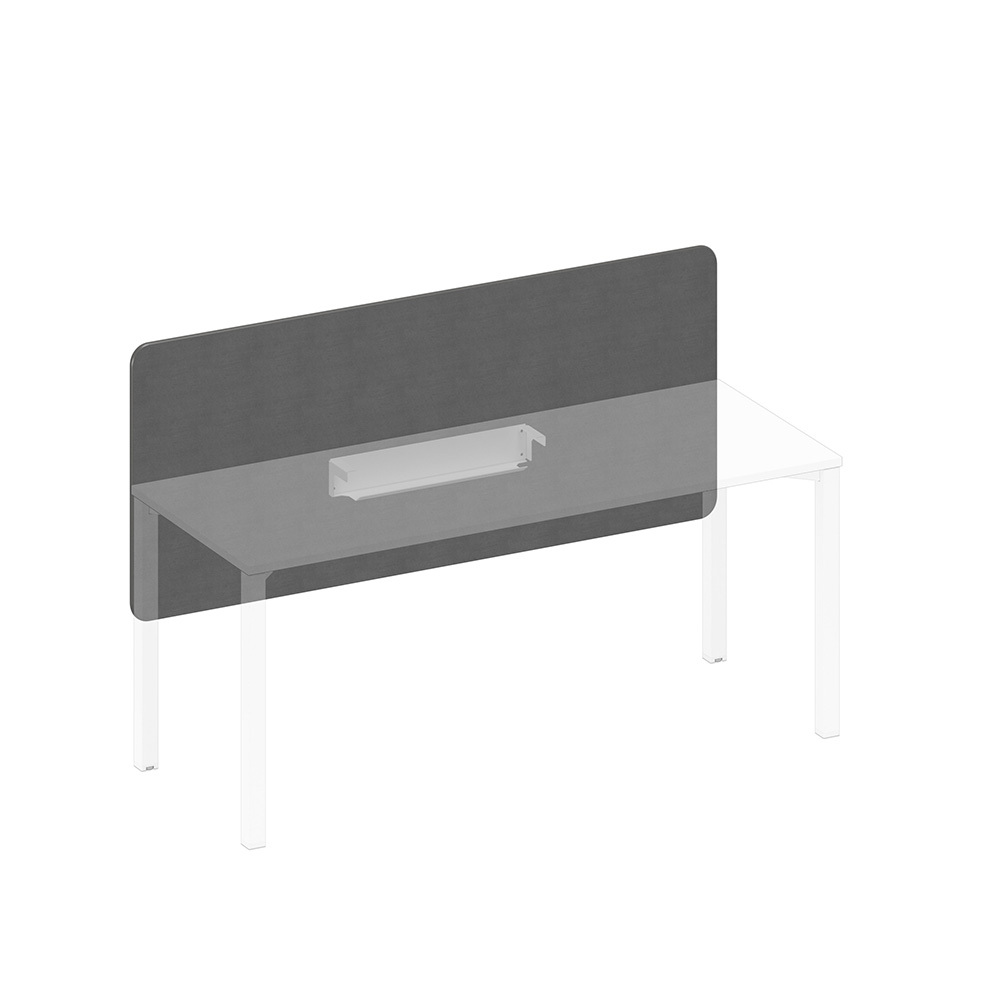 Экран настольный фронтальный тканевый с кабель-каналом