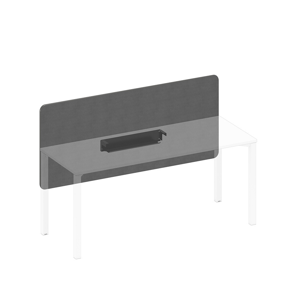 Экран настольный фронтальный тканевый с кабель-каналом