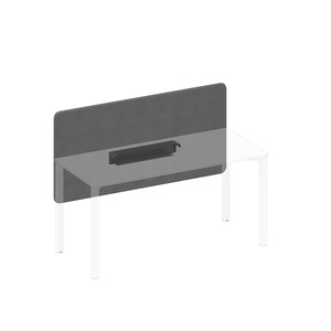 Экран настольный фронтальный тканевый с мягким наполнителем с кабель-каналом