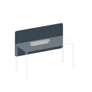 Экран настольный фронтальный тканевый с мягким наполнителем с кабель-каналом