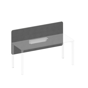 Экран настольный фронтальный тканевый с мягким наполнителем с кабель-каналом