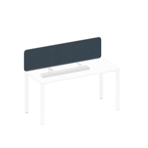 Экран настольный фронтальный тканевый с мягким наполнителем с кабель-каналом