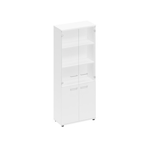 Шкаф для документов со стеклянными прозрачными дверьми