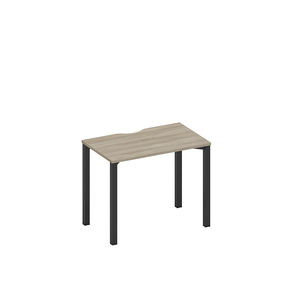 Стол письменный на металлокаркасе, столешница с вырезом