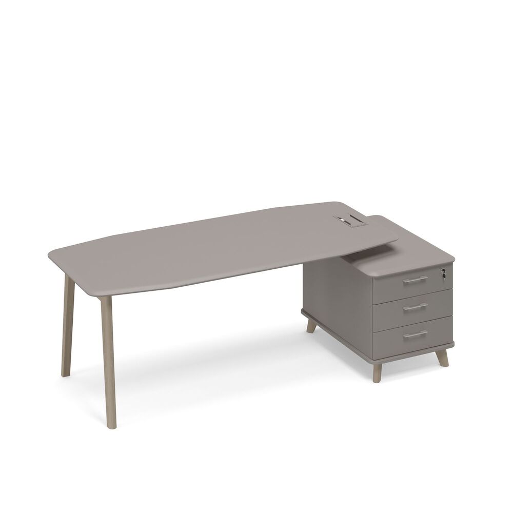 Стол руководителя на тумбе малой (тип 2) WOOD