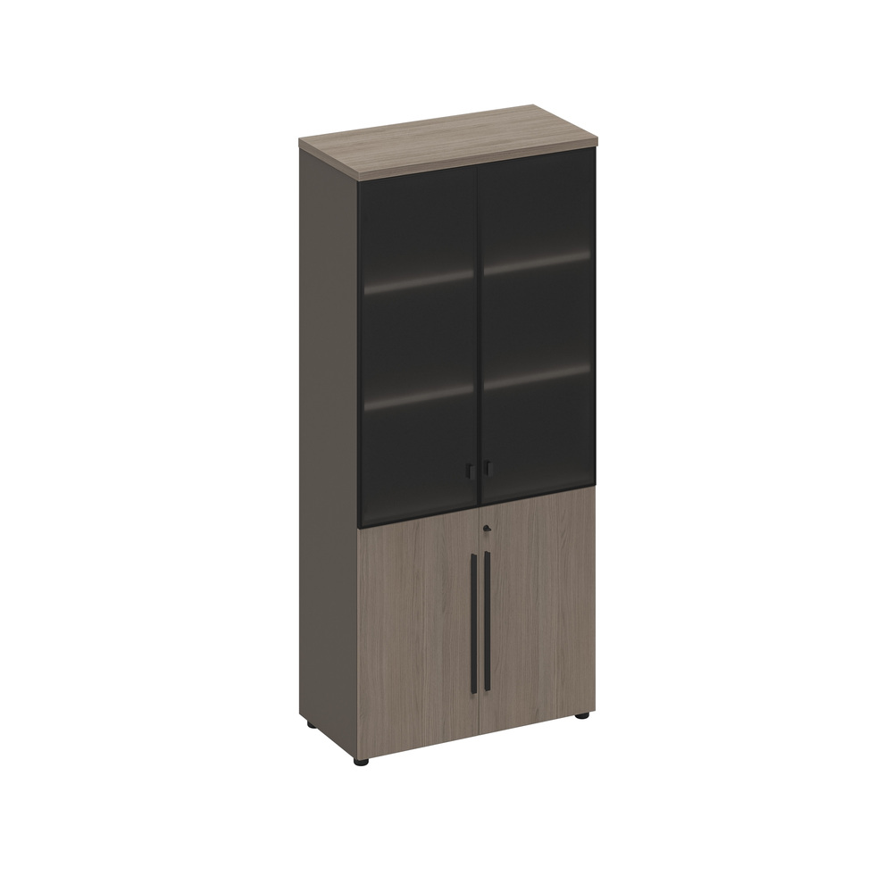 Шкаф для документов комбинированный со стеклянными дверями